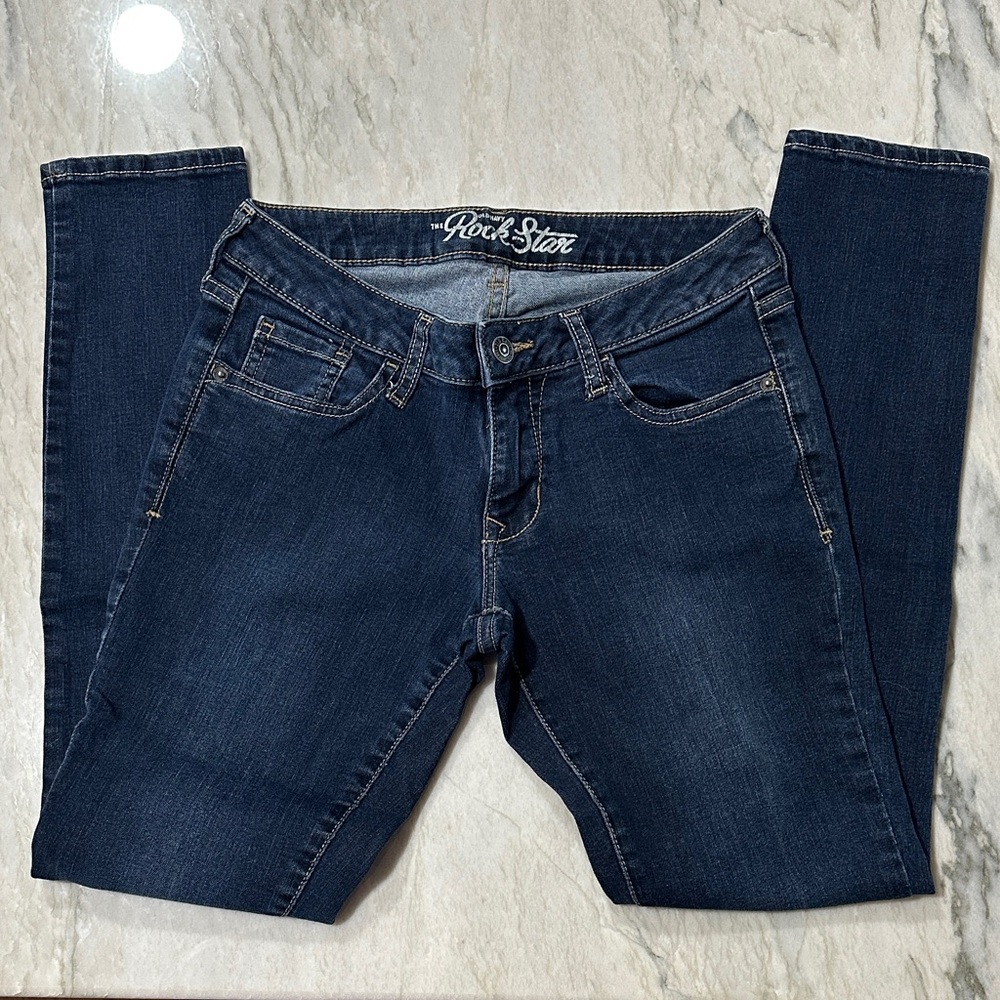 Old Navy Rock Star Low Rise Women's Dark Blue Skinny Jeans